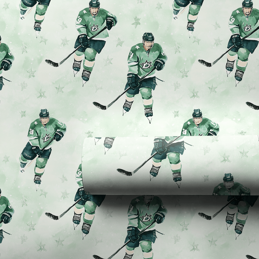 Shoot Your Shot Green - Wrapping Paper - Aspen & Arlo