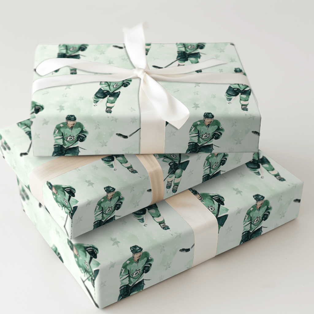 Shoot Your Shot Green - Wrapping Paper - Aspen & Arlo