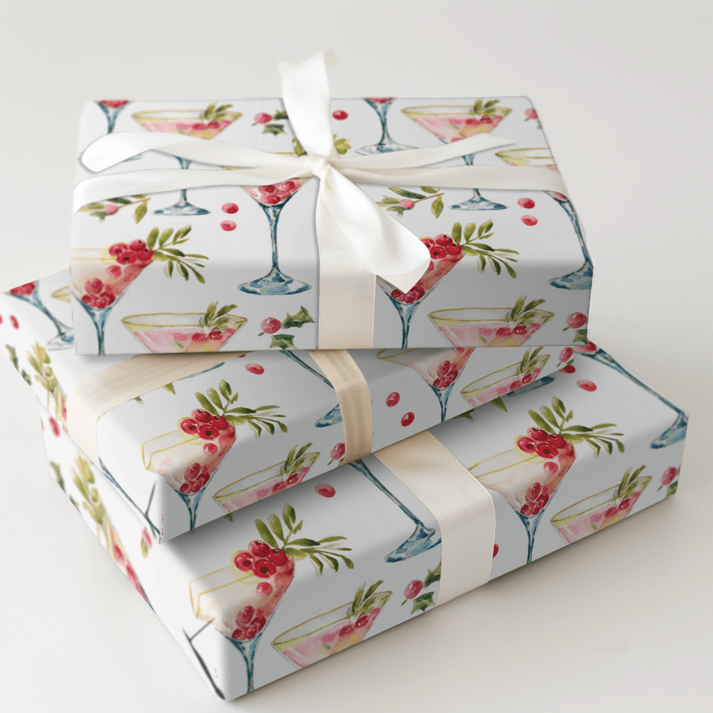 Cranberry Martini - Wrapping Paper - Aspen & Arlo