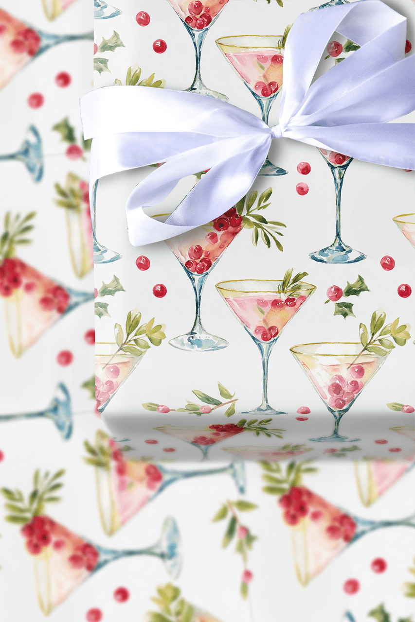 Cranberry Martini - Wrapping Paper - Aspen & Arlo