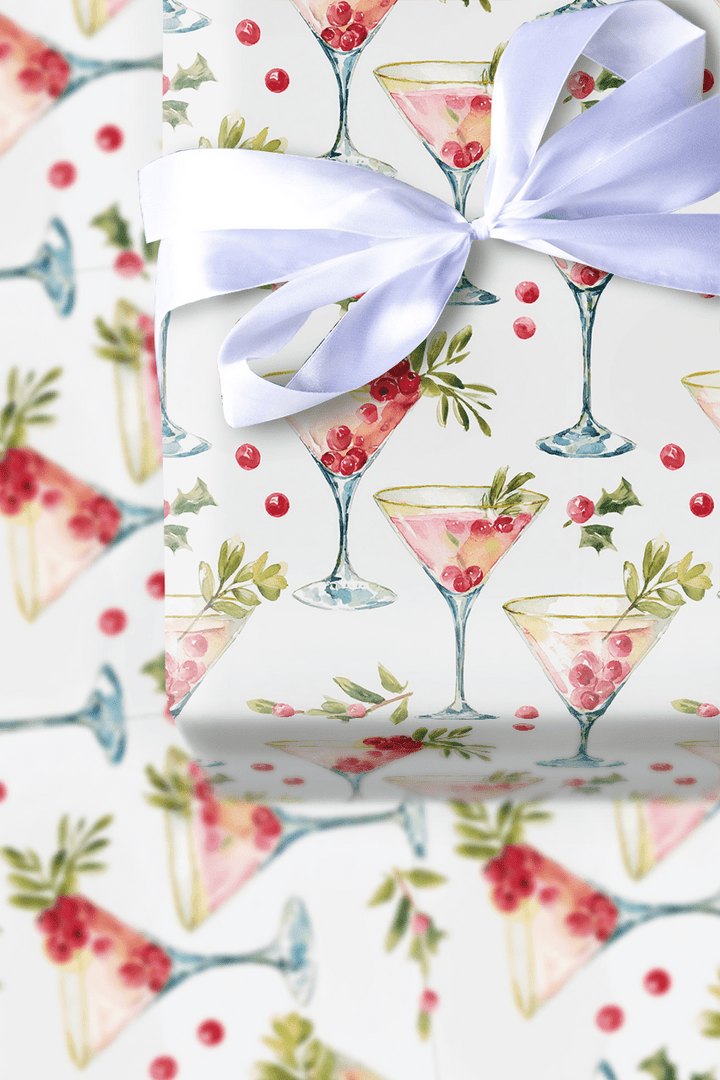 Cranberry Martini - Wrapping Paper - Aspen & Arlo