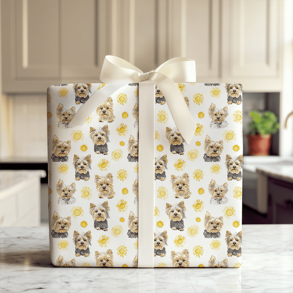Sunny Day with the Yorkies - Wrapping Paper - Aspen & Arlo
