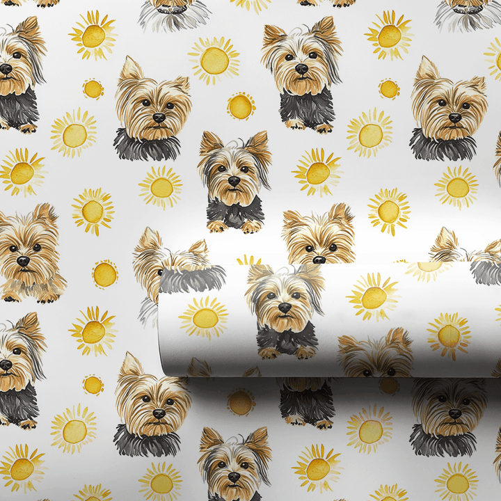 Sunny Day with the Yorkies - Wrapping Paper - Aspen & Arlo