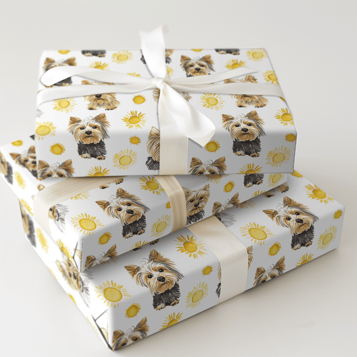 Sunny Day with the Yorkies - Wrapping Paper - Aspen & Arlo