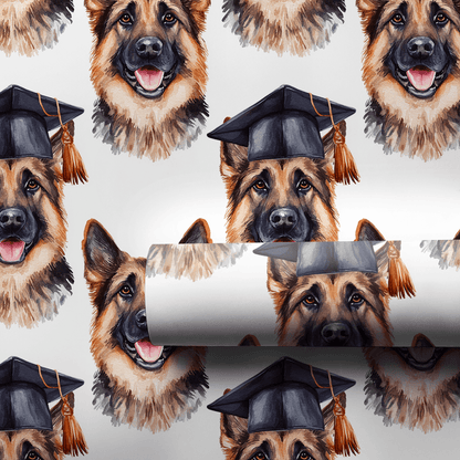German Shepherd Graduate - Wrapping Paper - Aspen & Arlo