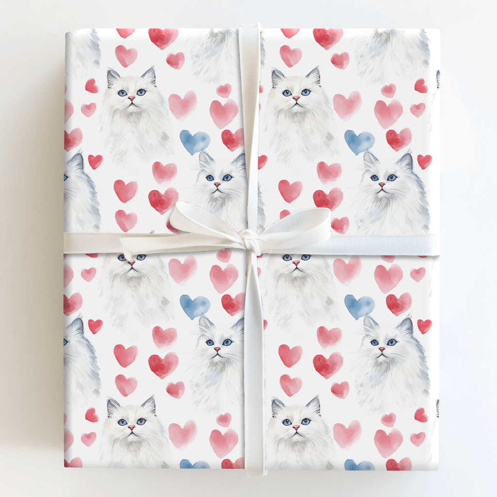 Turkish Angora Valentine - Wrapping Paper - Aspen & Arlo