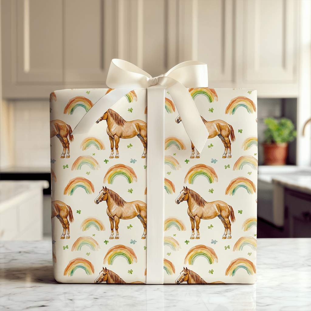 Rainbows with the Arabian Horse - Wrapping Paper - Aspen & Arlo