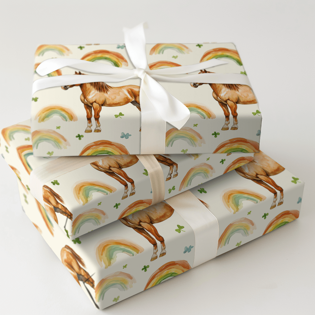 Rainbows with the Arabian Horse - Wrapping Paper - Aspen & Arlo