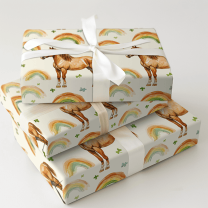 Rainbows with the Arabian Horse - Wrapping Paper - Aspen & Arlo