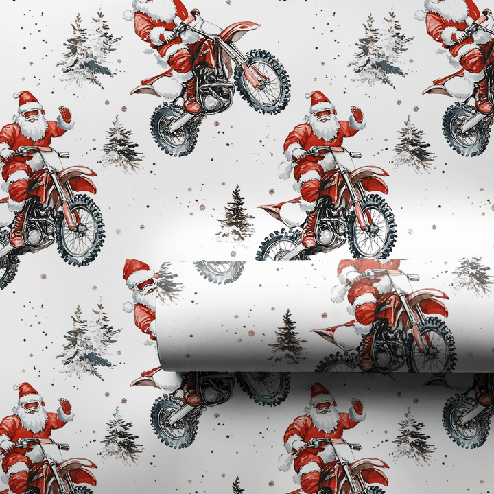 Merry Motocross - Wrapping Paper - Aspen & Arlo