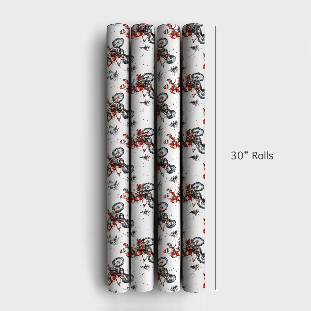 Merry Motocross - Wrapping Paper - Aspen & Arlo