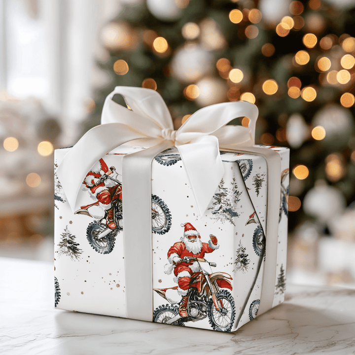 Merry Motocross - Wrapping Paper - Aspen & Arlo