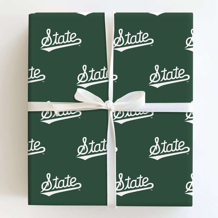 State in Green - Wrapping Paper - Aspen & Arlo