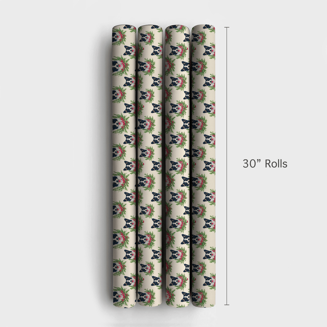 Wreathed in Corgis - Wrapping Paper - Aspen & Arlo