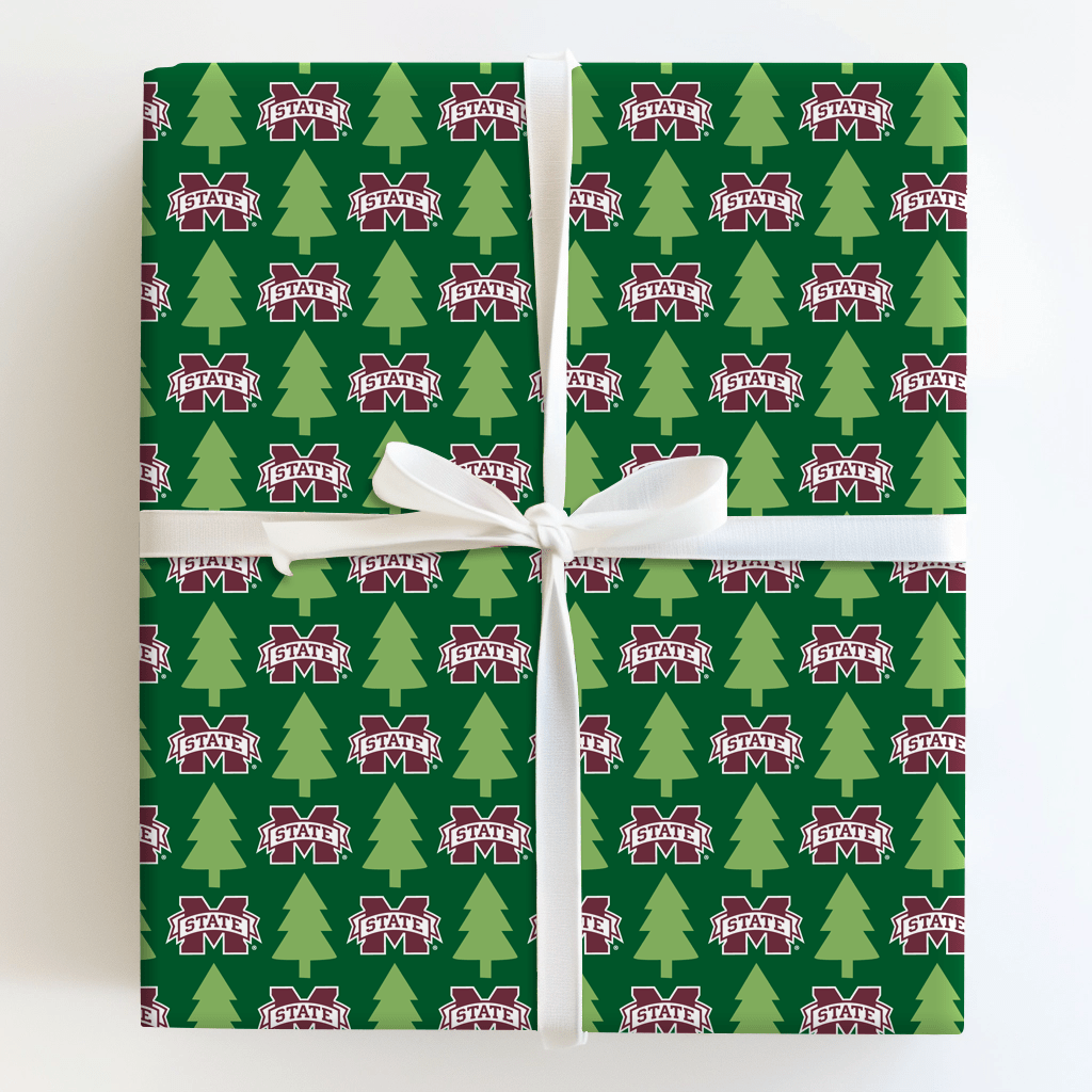 Bulldog Holiday Pines - Wrapping Paper - Aspen & Arlo
