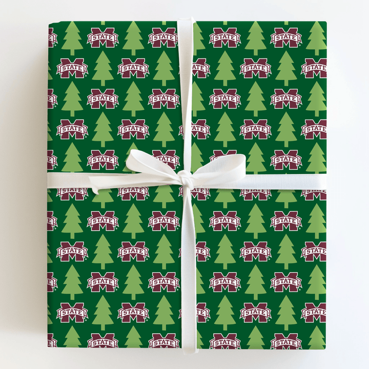 Bulldog Holiday Pines - Wrapping Paper - Aspen & Arlo