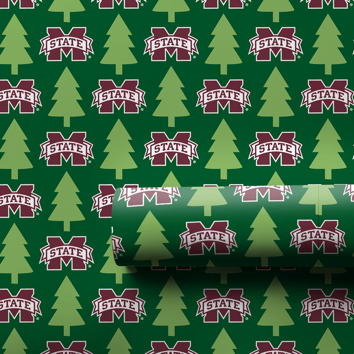 Bulldog Holiday Pines - Wrapping Paper - Aspen & Arlo