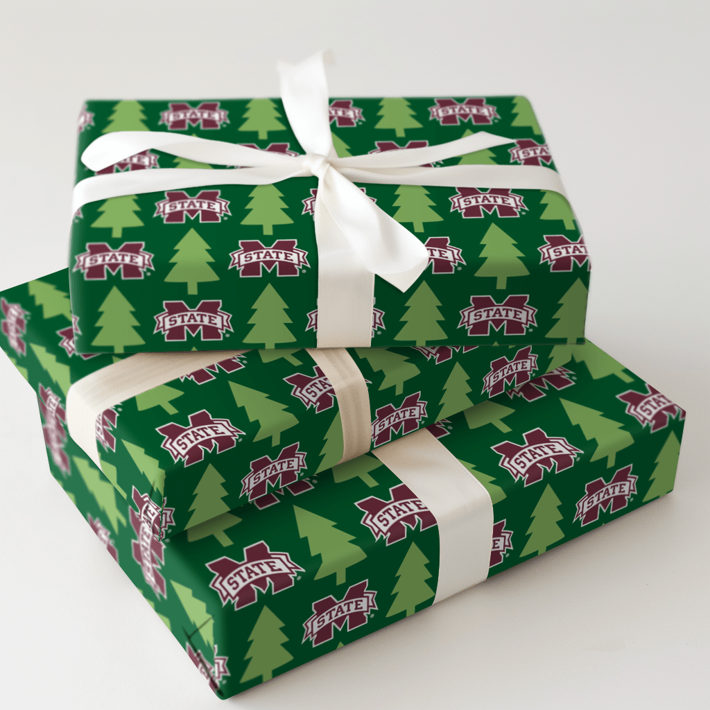 Bulldog Holiday Pines - Wrapping Paper - Aspen & Arlo