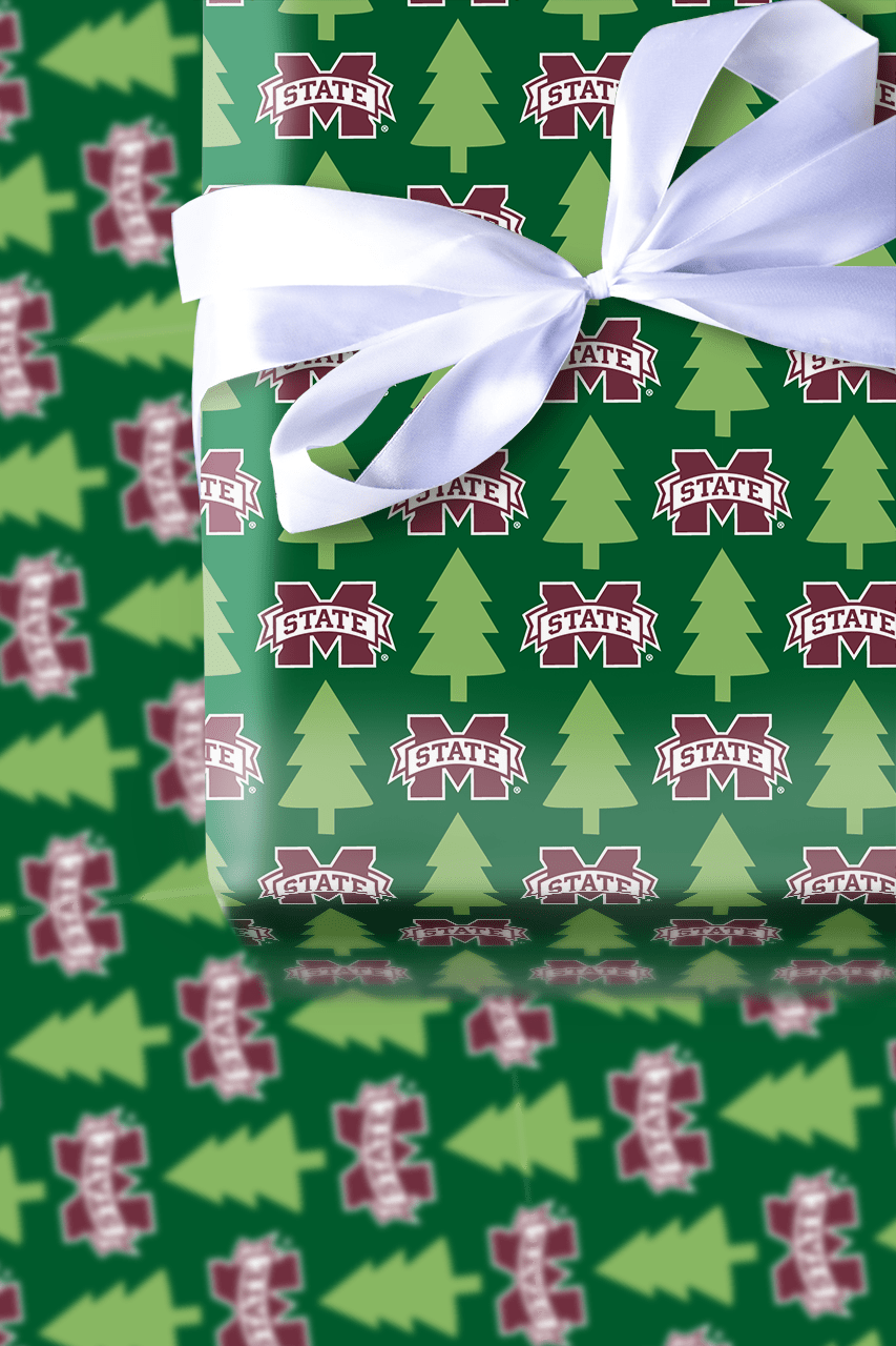 Bulldog Holiday Pines - Wrapping Paper - Aspen & Arlo