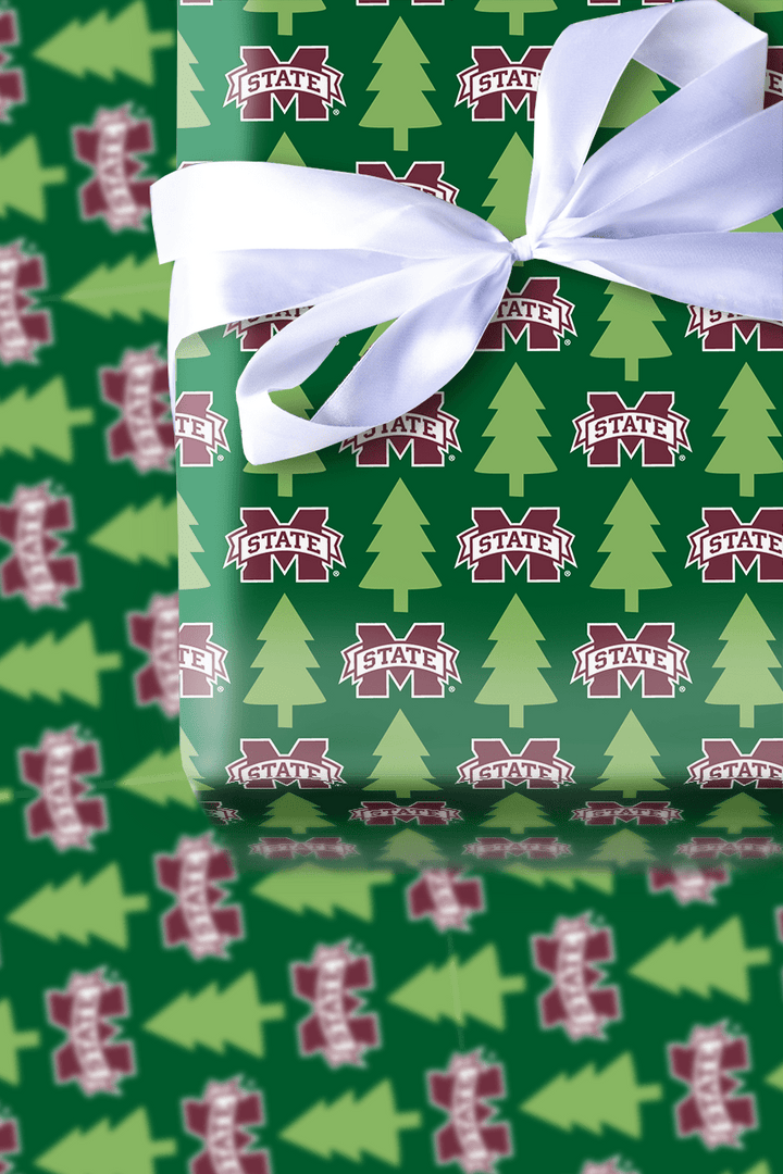 Bulldog Holiday Pines - Wrapping Paper - Aspen & Arlo