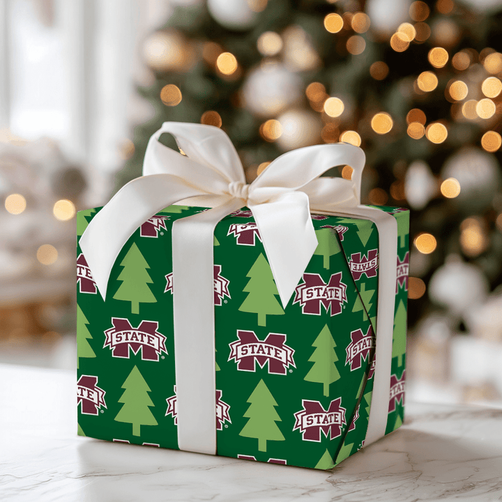 Bulldog Holiday Pines - Wrapping Paper - Aspen & Arlo