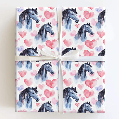 Stallion Valentine - Wrapping Paper - Aspen & Arlo