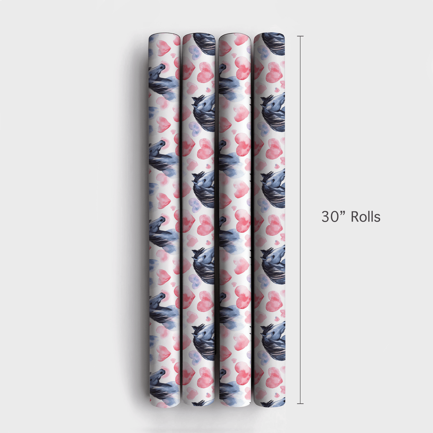 Stallion Valentine - Wrapping Paper - Aspen & Arlo