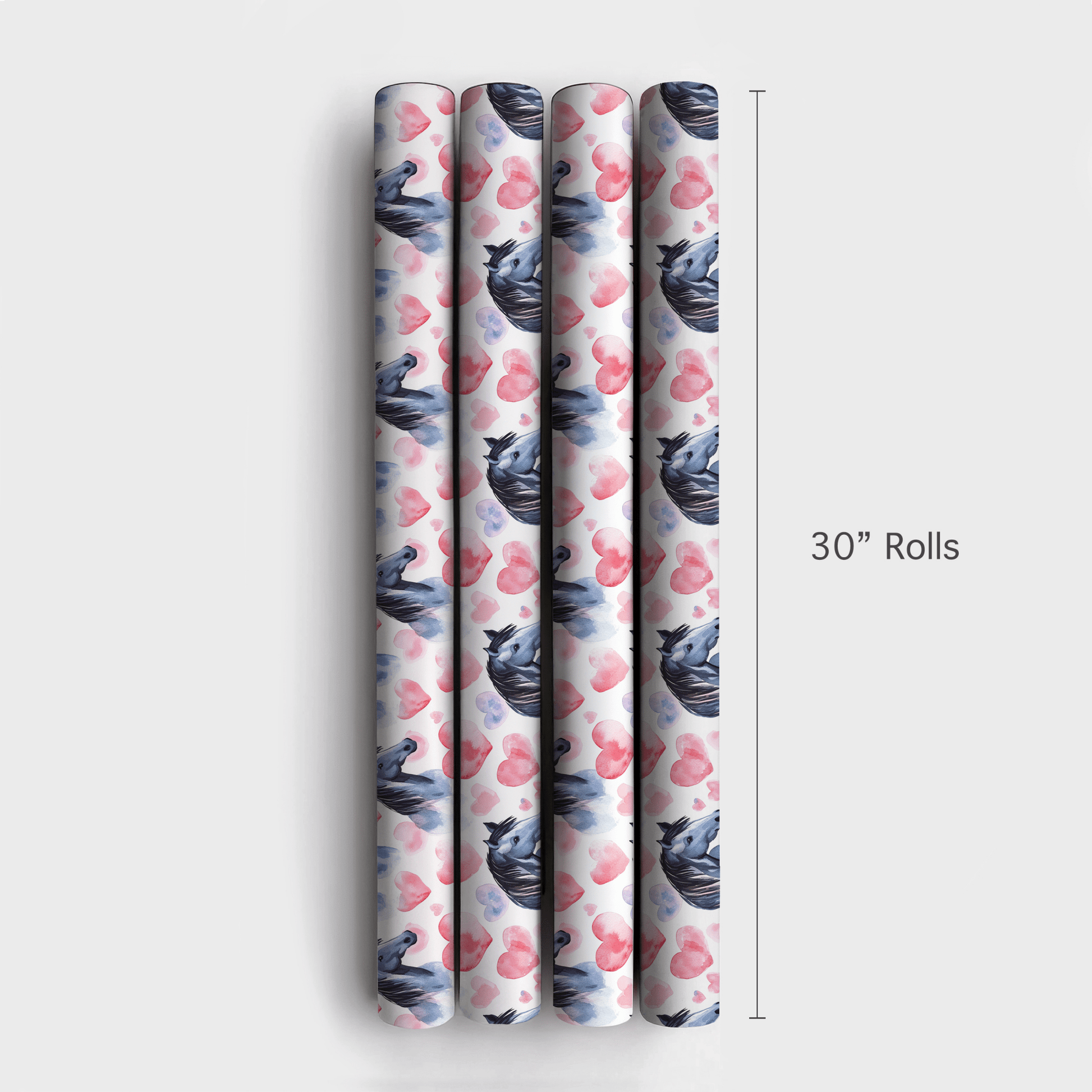 Stallion Valentine - Wrapping Paper - Aspen & Arlo