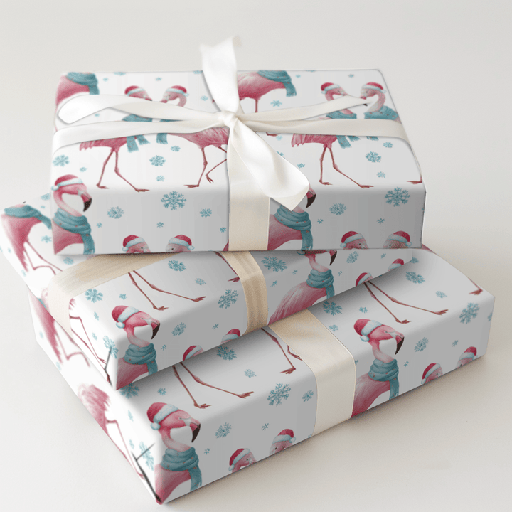 Snow Much Flamingo Fun - Wrapping Paper - Aspen & Arlo