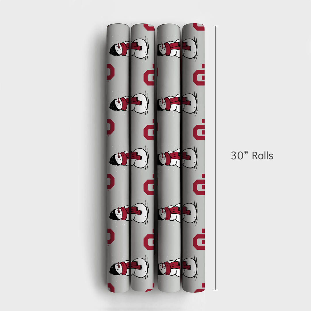 Oklahoma University Snowman - Wrapping Paper - Aspen & Arlo