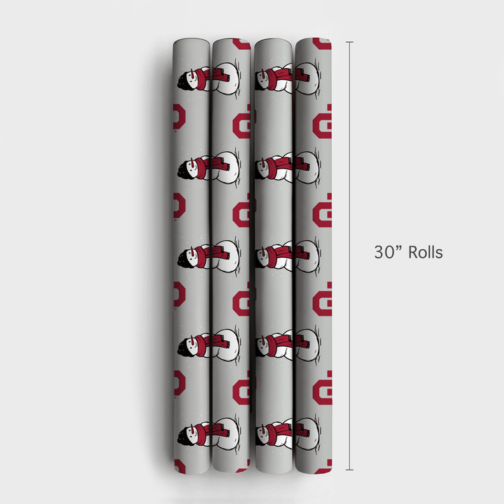 Oklahoma University Snowman - Wrapping Paper - Aspen & Arlo