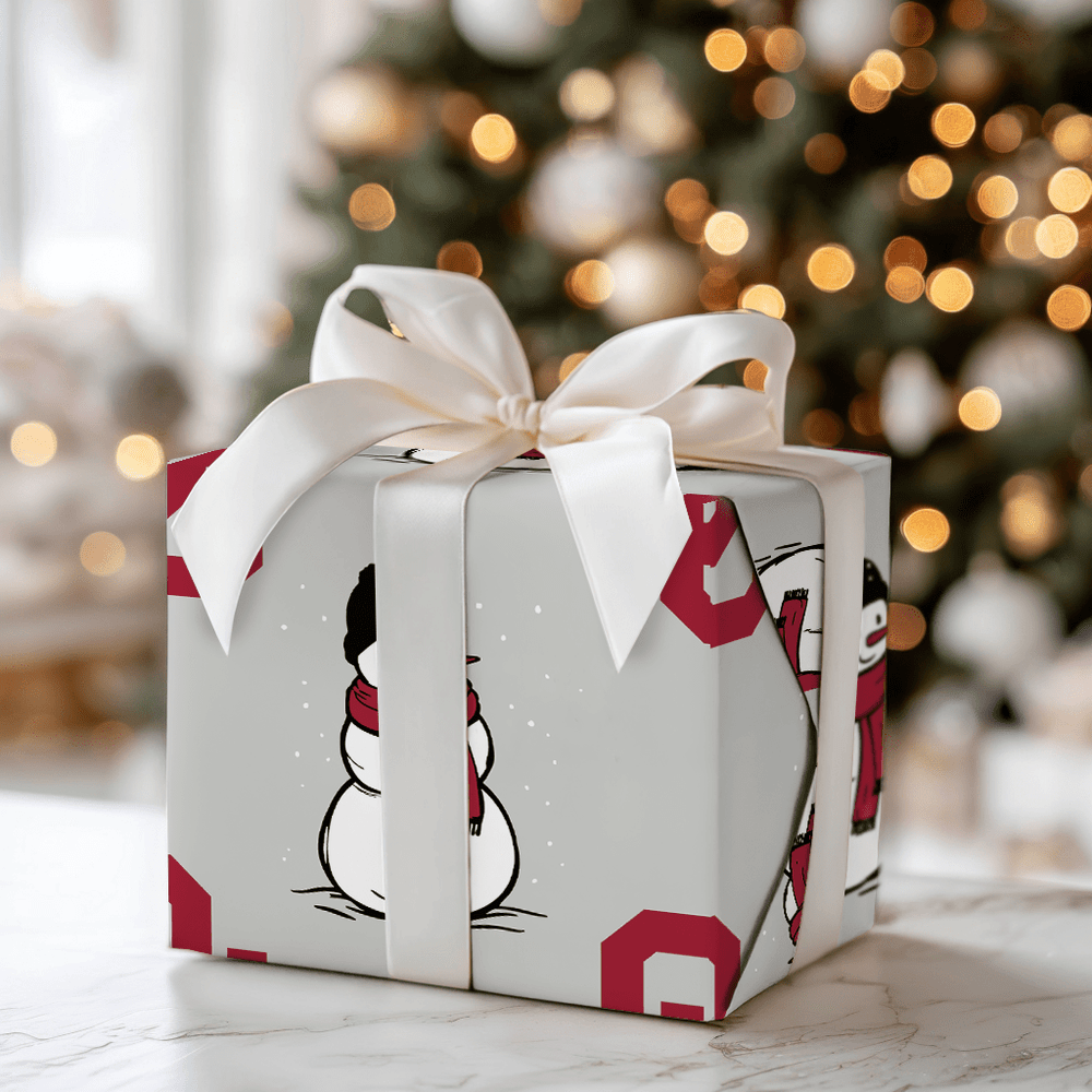 Oklahoma University Snowman - Wrapping Paper - Aspen & Arlo