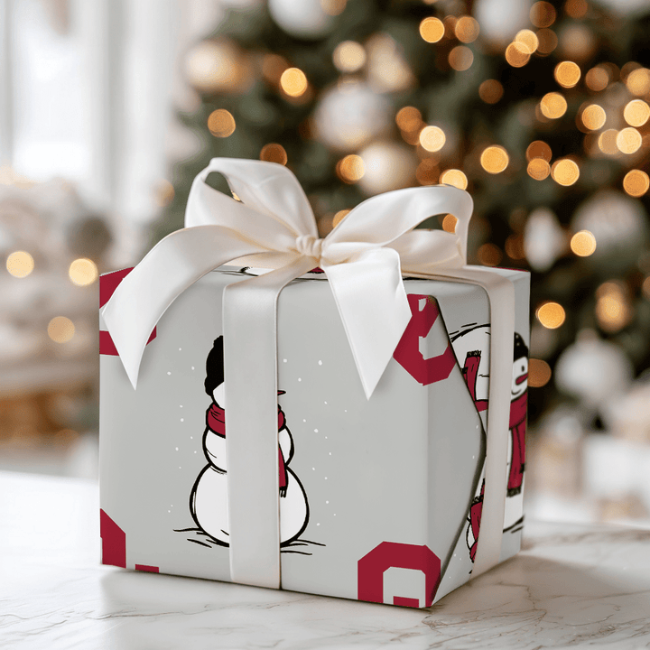 Oklahoma University Snowman - Wrapping Paper - Aspen & Arlo