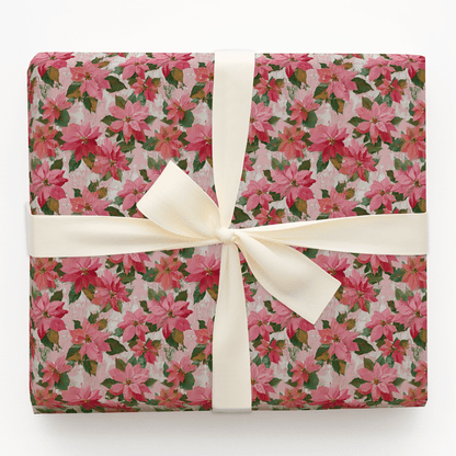 Poinsettia Pink - Wrapping Paper - Aspen & Arlo
