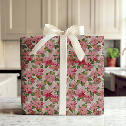 Poinsettia Pink - Wrapping Paper - Aspen & Arlo