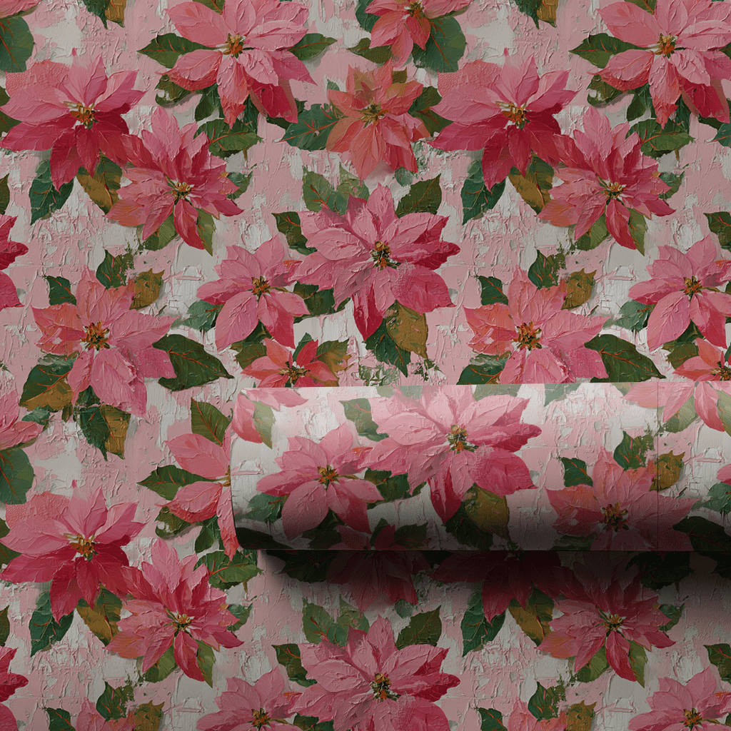Poinsettia Pink - Wrapping Paper - Aspen & Arlo