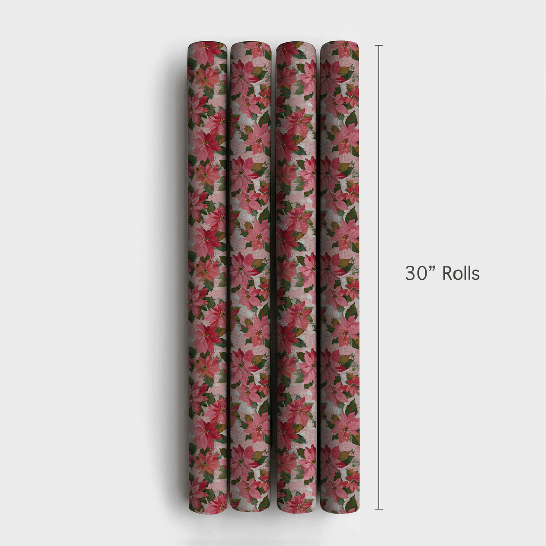 Poinsettia Pink - Wrapping Paper - Aspen & Arlo