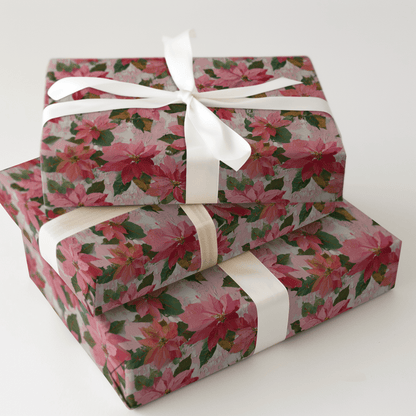 Poinsettia Pink - Wrapping Paper - Aspen & Arlo