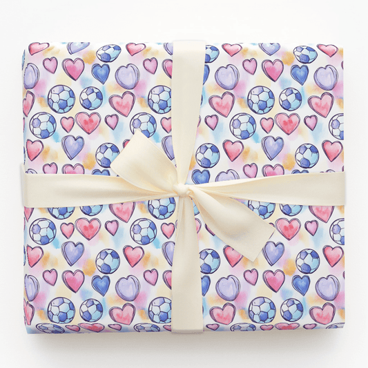 My Soccer Valentine - Wrapping Paper - Aspen & Arlo