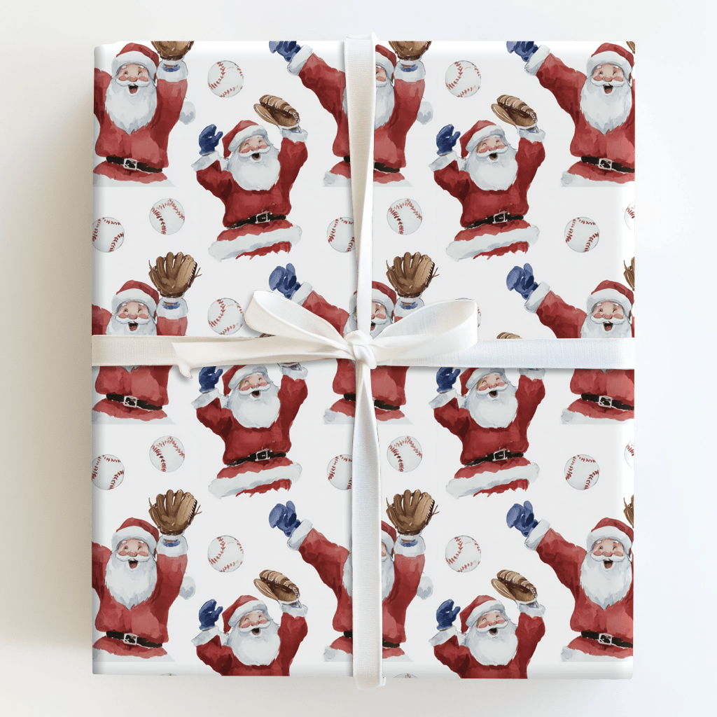 North Pole Ninth Inning - Wrapping Paper - Aspen & Arlo