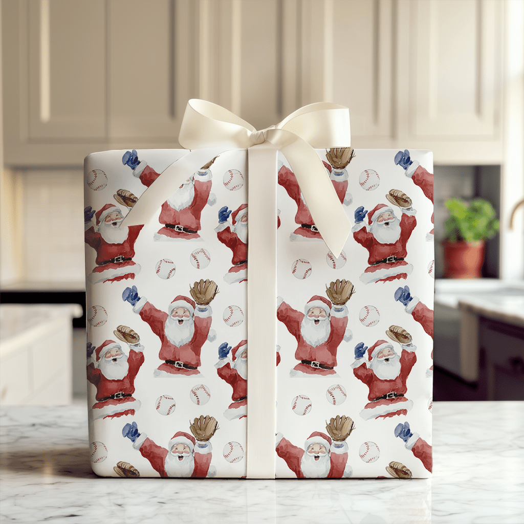 North Pole Ninth Inning - Wrapping Paper - Aspen & Arlo
