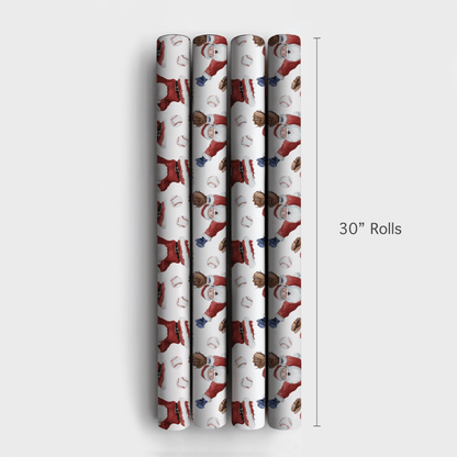North Pole Ninth Inning - Wrapping Paper - Aspen & Arlo