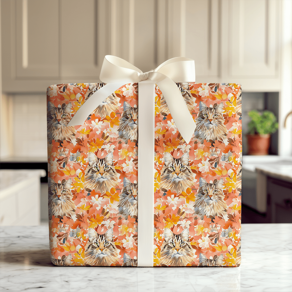 Secret Garden Cat - Wrapping Paper - Aspen & Arlo