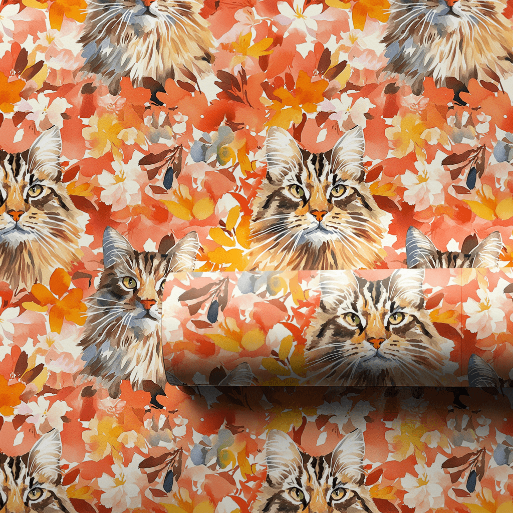 Secret Garden Cat - Wrapping Paper - Aspen & Arlo