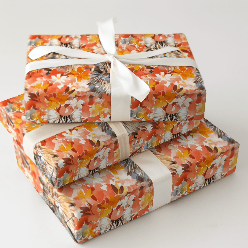 Secret Garden Cat - Wrapping Paper - Aspen & Arlo