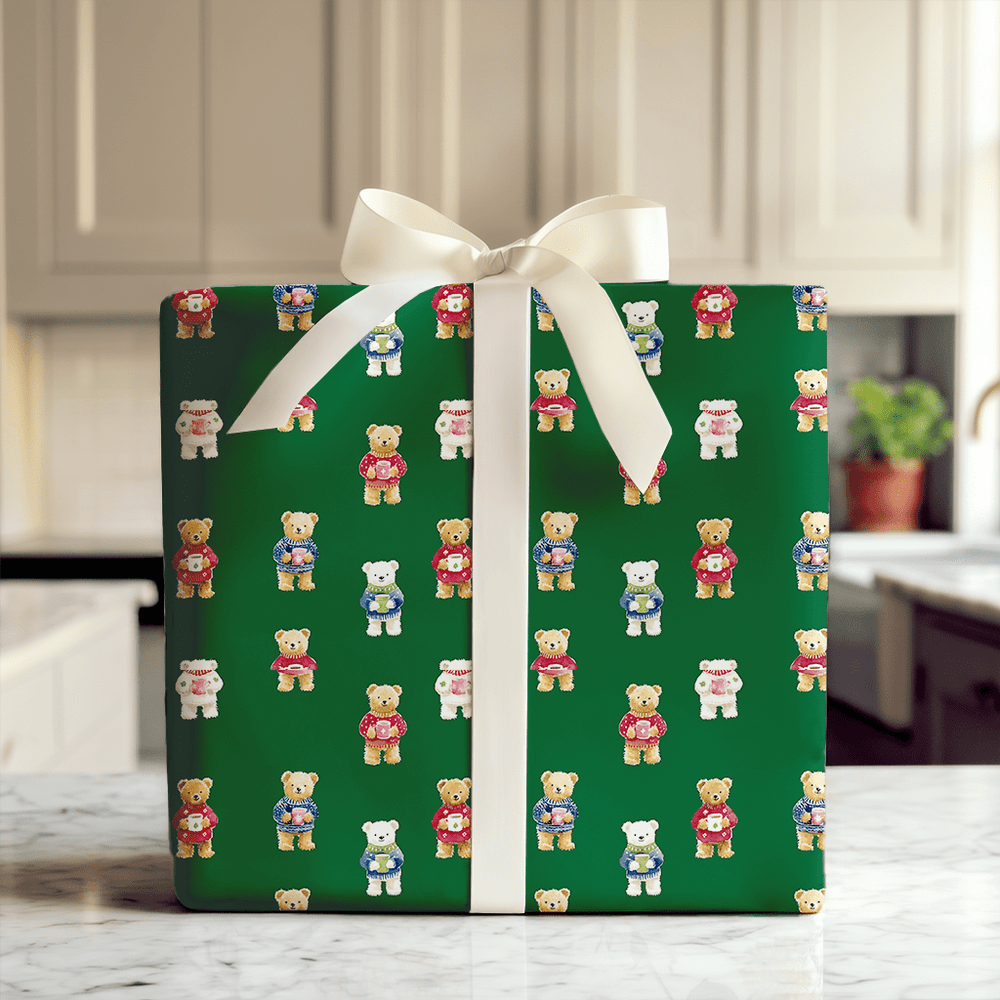 Milton Bear - Wrapping Paper - Aspen & Arlo