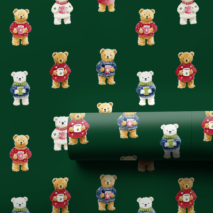 Milton Bear - Wrapping Paper - Aspen & Arlo