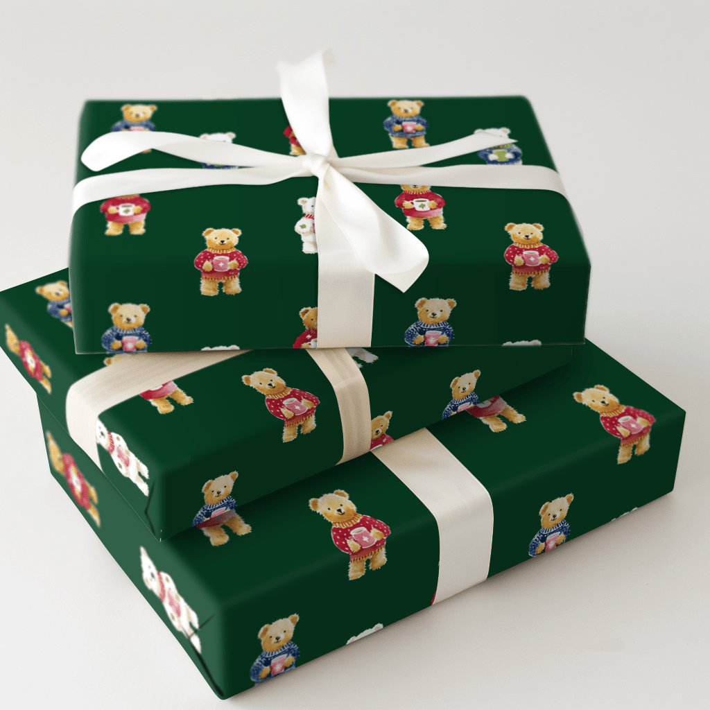 Milton Bear - Wrapping Paper - Aspen & Arlo