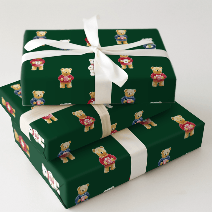 Milton Bear - Wrapping Paper - Aspen & Arlo