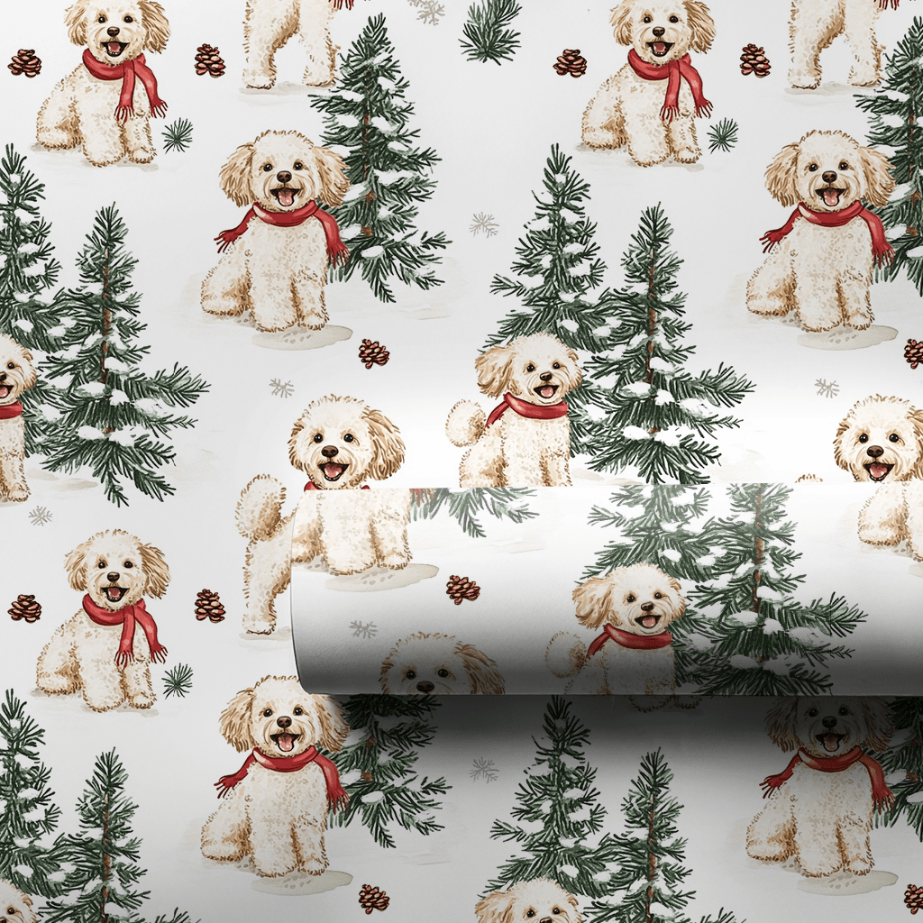 Snow Day for Maltipoos - Wrapping Paper - Aspen & Arlo